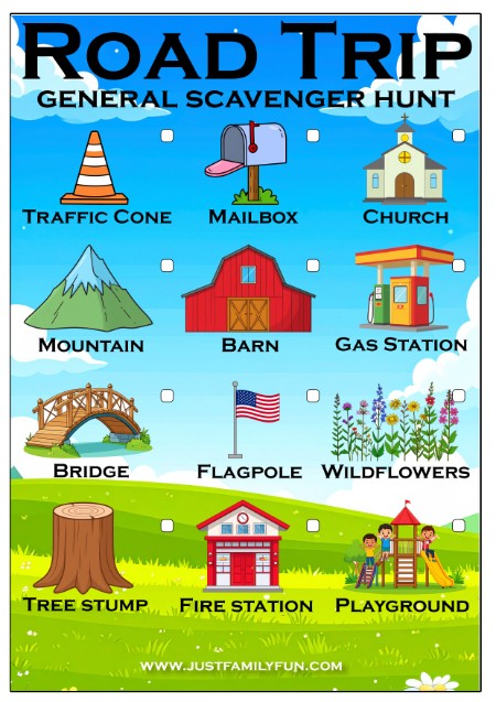 Road Trip General Scavenger HUnt