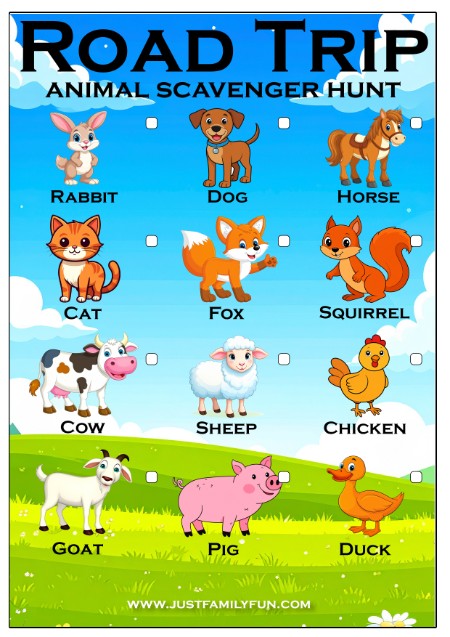 Animal Scavenger Hunt