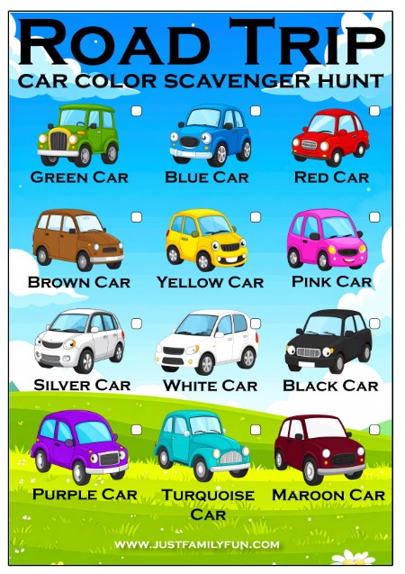 Color Car Scavenger Hunt
