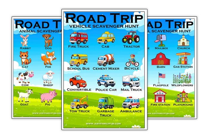 printable road trip scavenger hunt