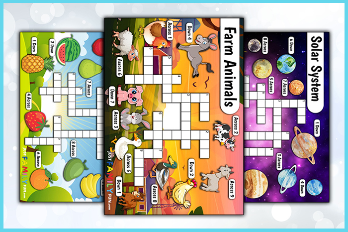 Free Printable Kids Crossword Puzzles