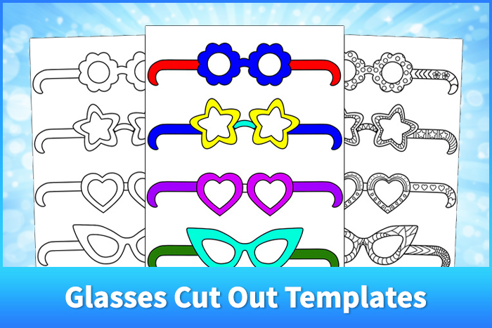 Glasses Cut Out Template