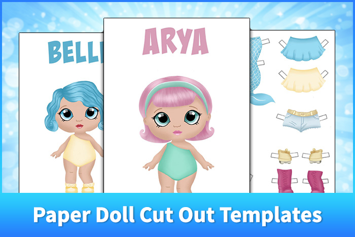 Paper Doll Cut Out Templates