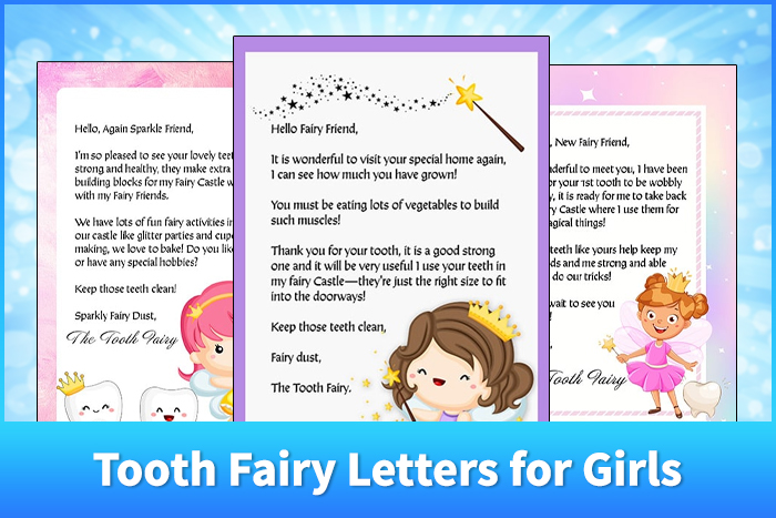 Tooth Fairy Letters for Girls