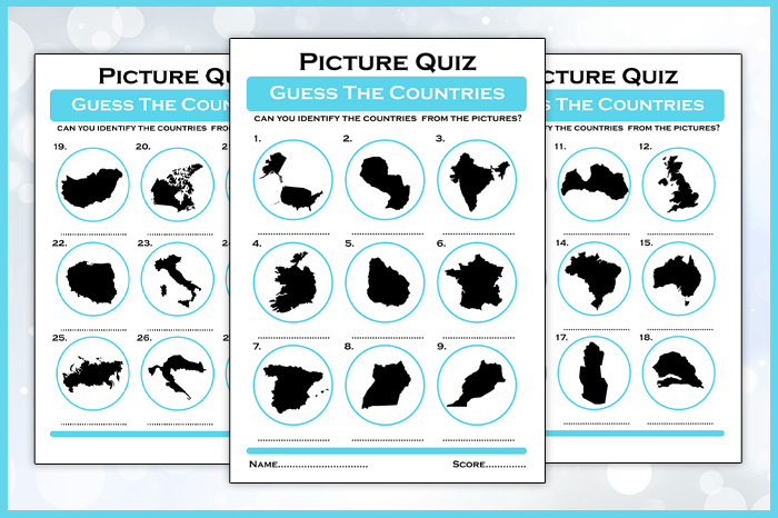 Printable Country Guessing Game