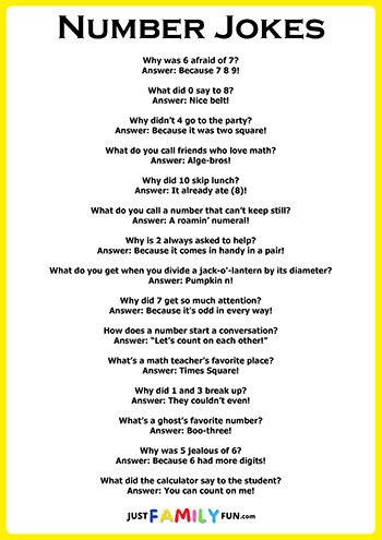 Number Jokes For Kids