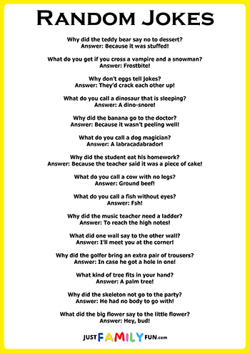 Random Jokes For Kids Set 2