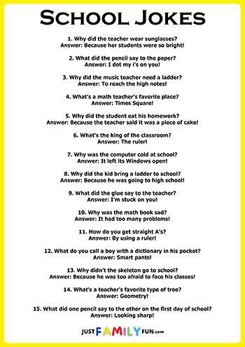 School Jokes For Kids
