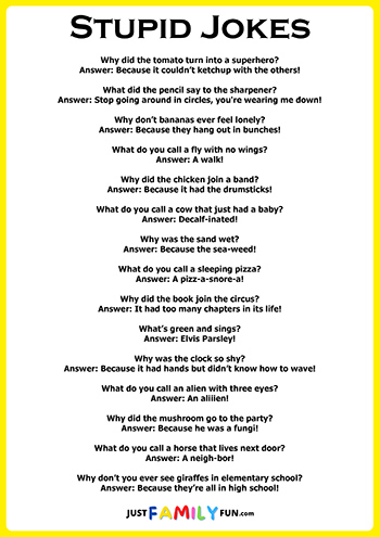 Stupid Jokes For Kids