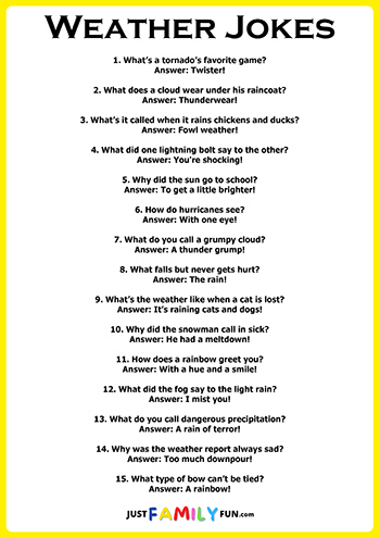 Weather Jokes For Kids