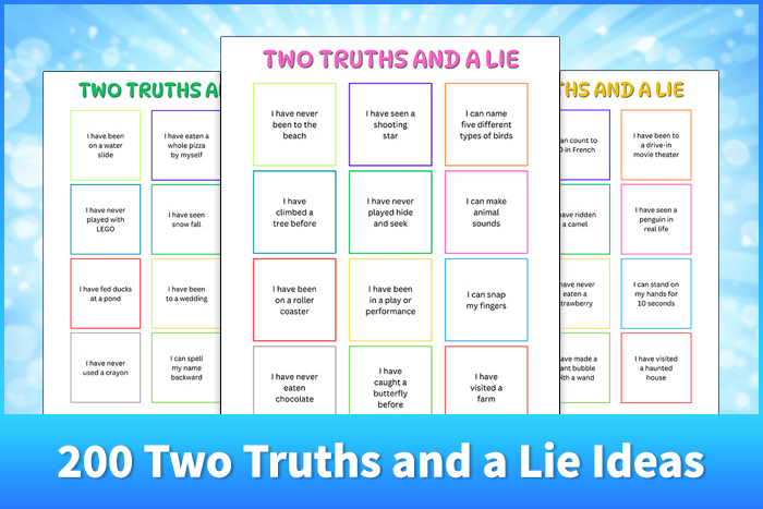 two truths and a lie ideas