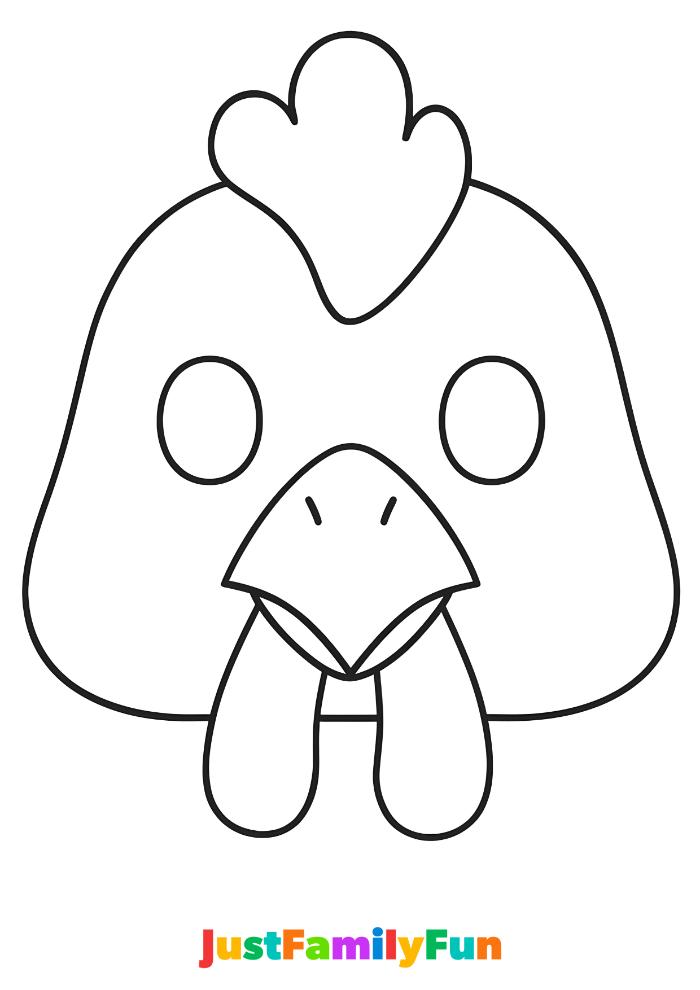 printable chicken mask