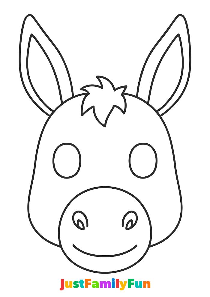 printable donkey mask
