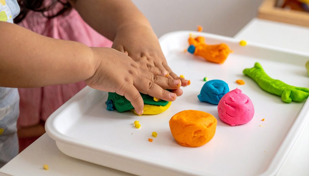 playdough cleaning