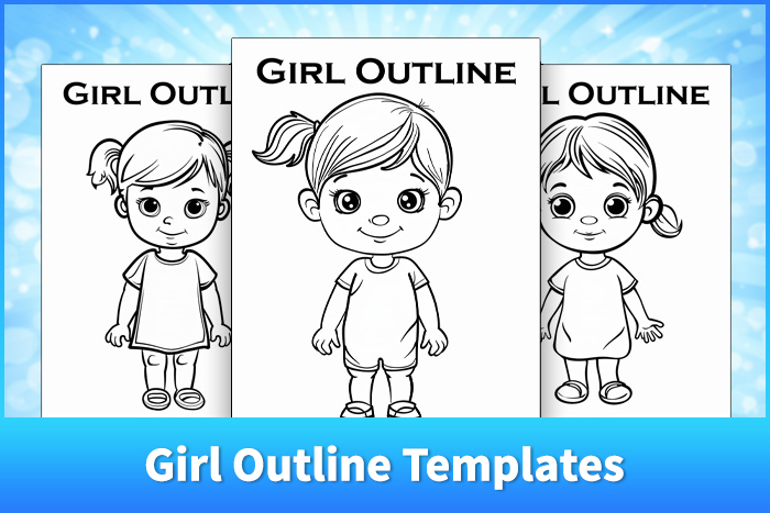 Girl Outline Templates