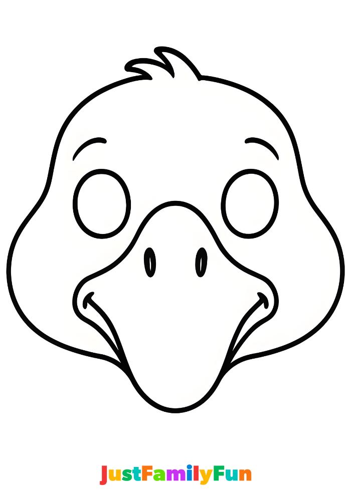 printable goose mask