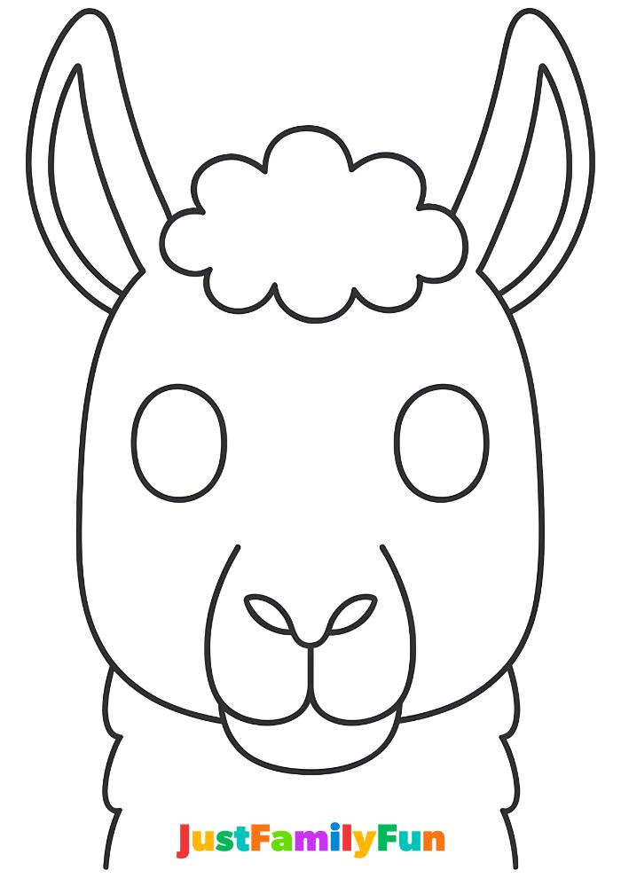 printable Llama Mask