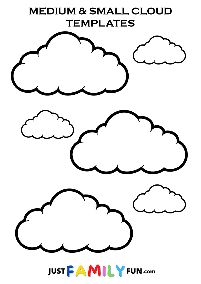 medium small clouds outlines