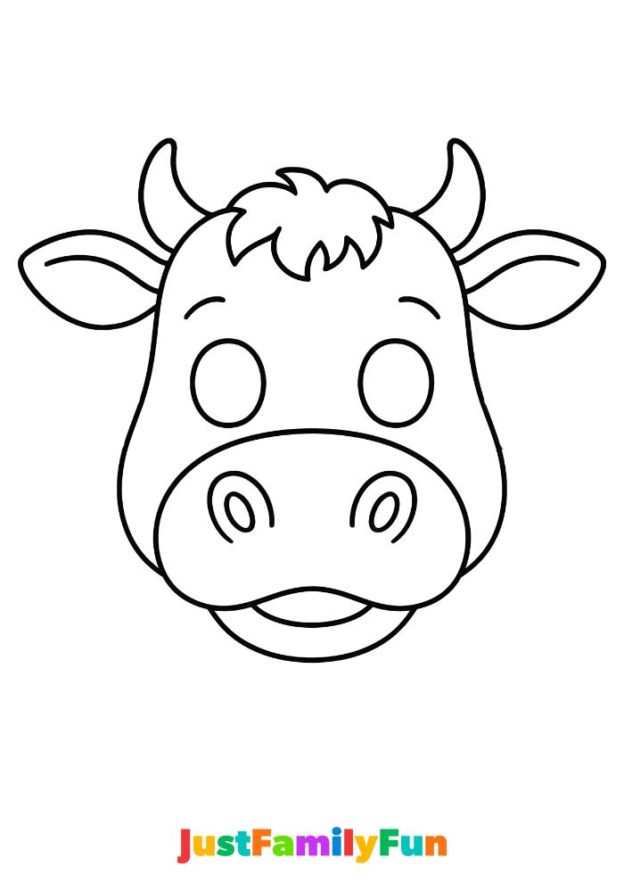 printable cow mask