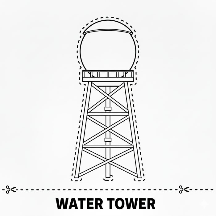 water tower cut out
