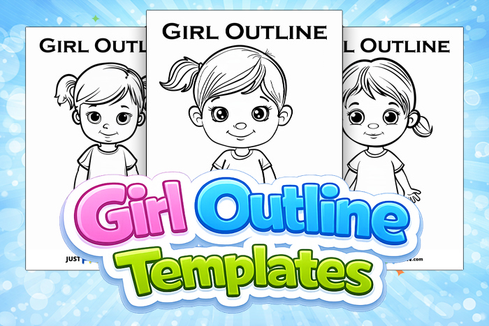 girl outline templates