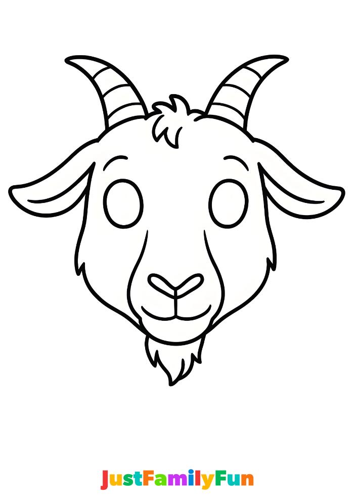 printable goat mask