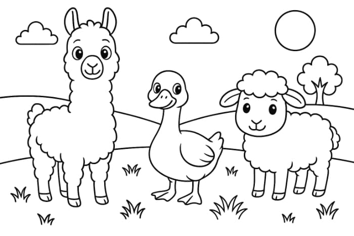 Free Farm Animal Coloring Pages