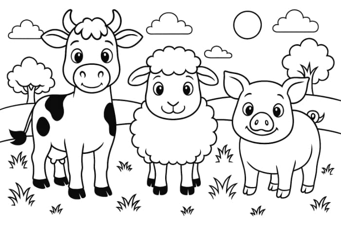 Free Farm Animal Coloring Pages
