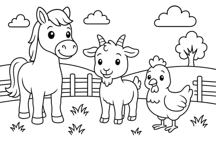 Free Farm Animal Coloring Pages