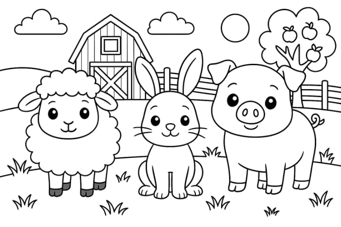 Free Farm Animal Coloring Pages