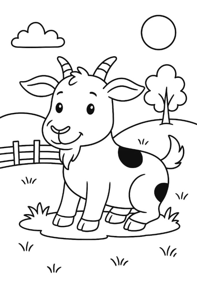 Goat Coloring Page