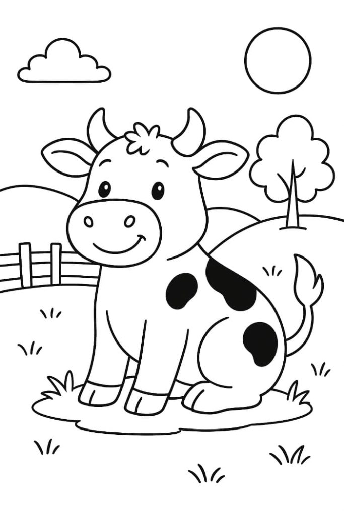 Cow Coloring Page