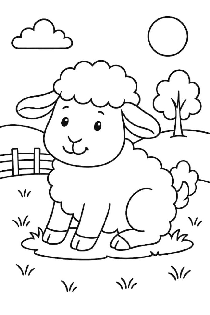 Sheep Coloring Page