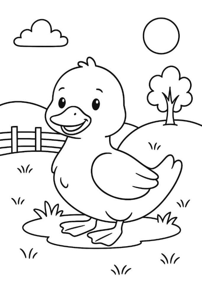 Duck Coloring Page