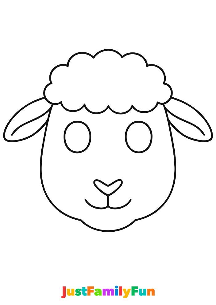 printable sheep mask