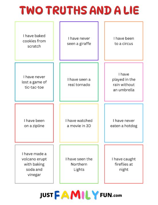 best lies for two truths and a lie