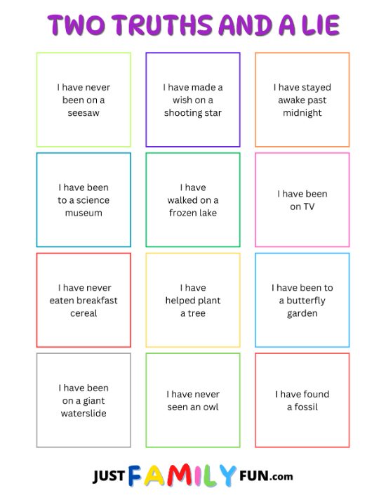 two truths and a lie team building
