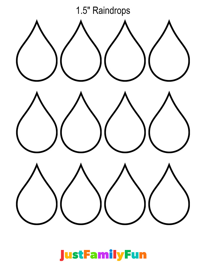 template of a raindrop