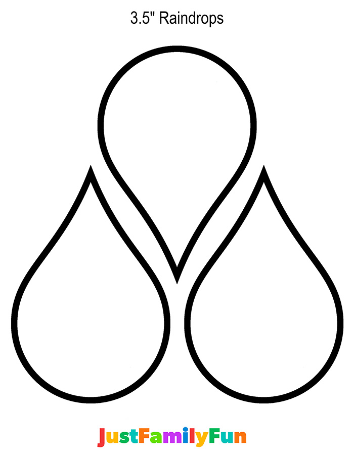 printable raindrop template