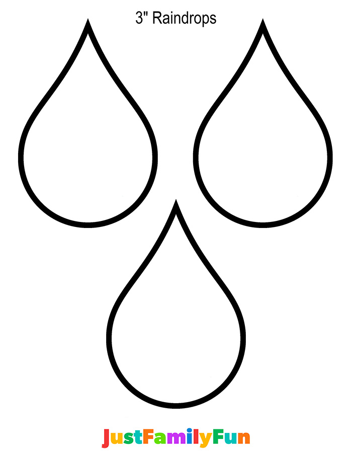 printable raindrop template