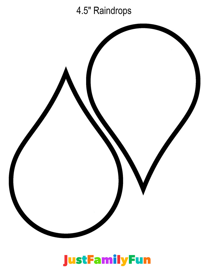 small raindrop template printable