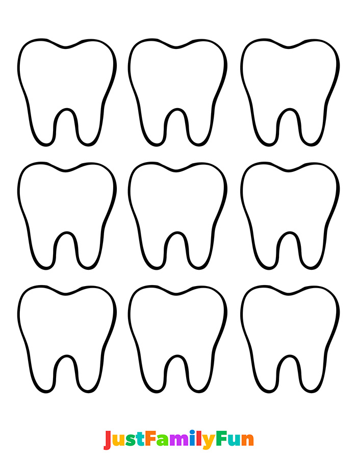 printable tooth outline
