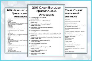 500 The Chase Questions And Answers