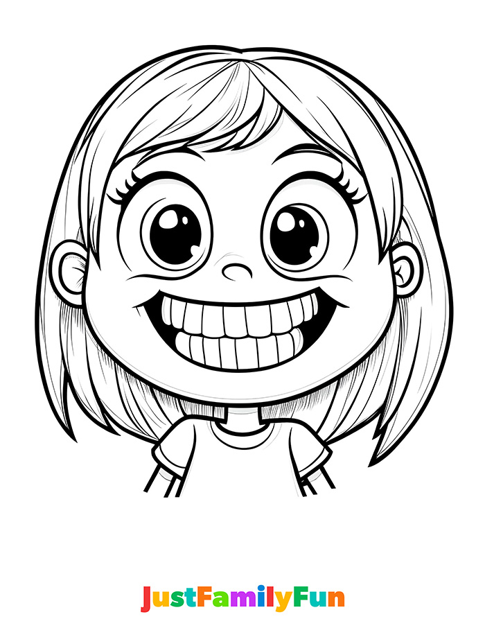 tooth coloring page