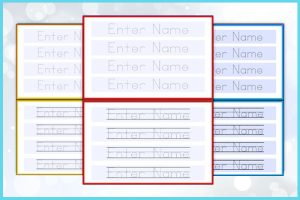name tracing template
