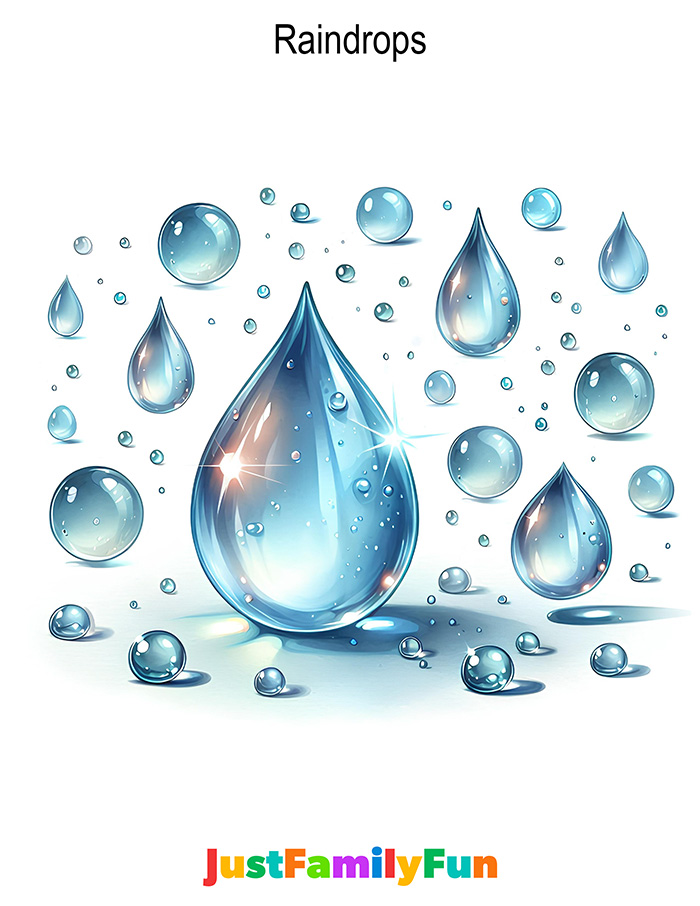 printable raindrop clipart