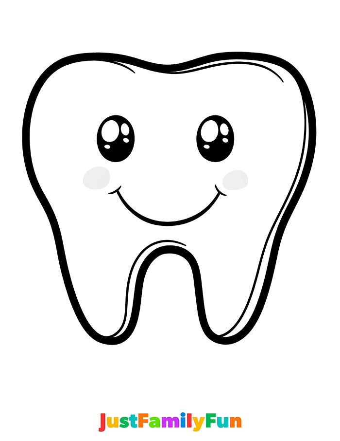 tooth with face on it