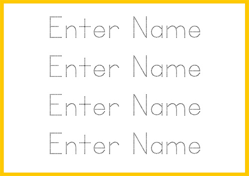 free name tracing worksheets