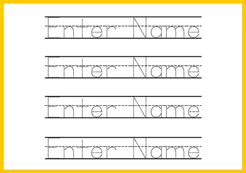 learn to write name worksheet