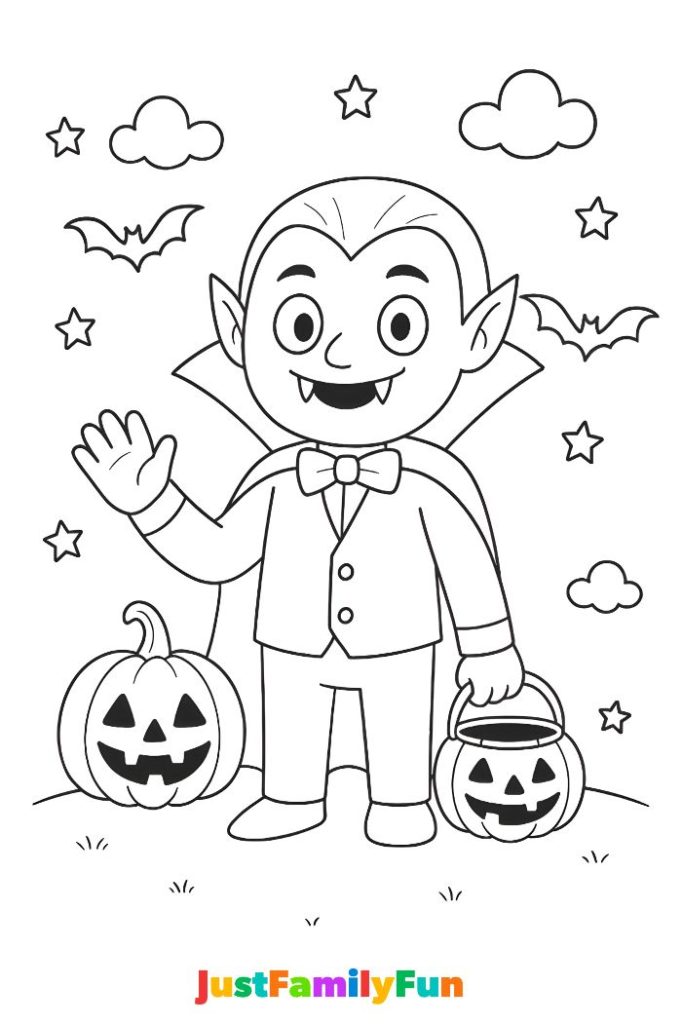 Vampire Coloring Page